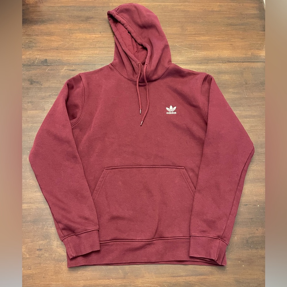 adidas Burgundy Hoodie Sweatshirt